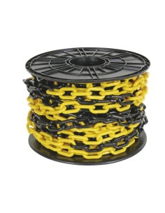YELLOW/BLACK CHAIN 8 mm ON REEL - 25 m