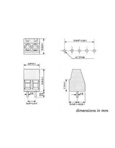 LÜSTERKLEMME, 2-POLIG, PITCH 5 mm 2