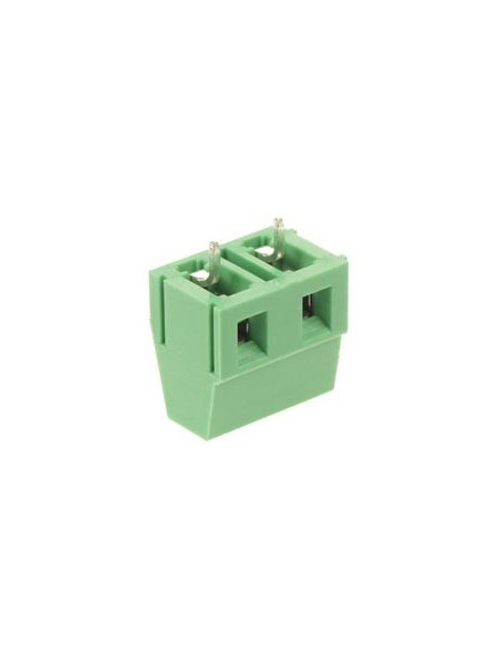 BORNIER PROFESSIONNEL, 2 PÔLES, VERT, AU PAS DE 7.5mm