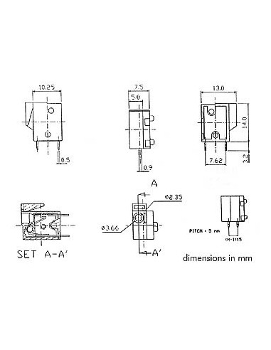 SCREWLESS CONNECTOR PRINT, 2 POLES, GREEN,...