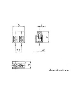 SCHRAUBKLEMME, 2-POLIG, RASTER   7.5mm 2