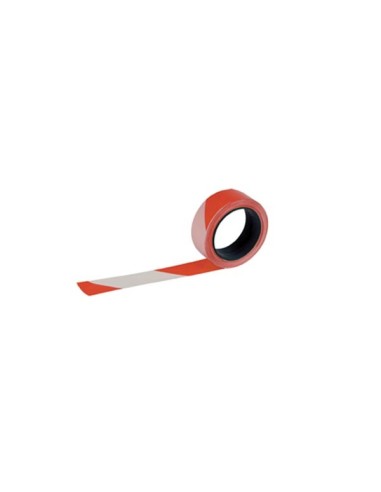 RUBAN DE SIGNALISATION - ROUGE-BLANC - 100 m - 5 cm