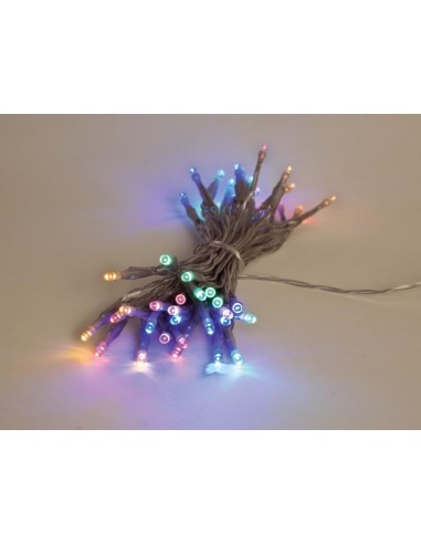 Showlight - 5 m - 40 LEDs - mehrfarbig - transparentes Kabel - Doppel-Stromversorgung