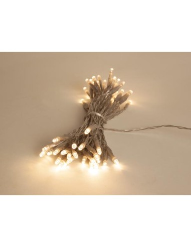 Showlight - 5 m - 40 warm white lamps - transparent wire - dual plug