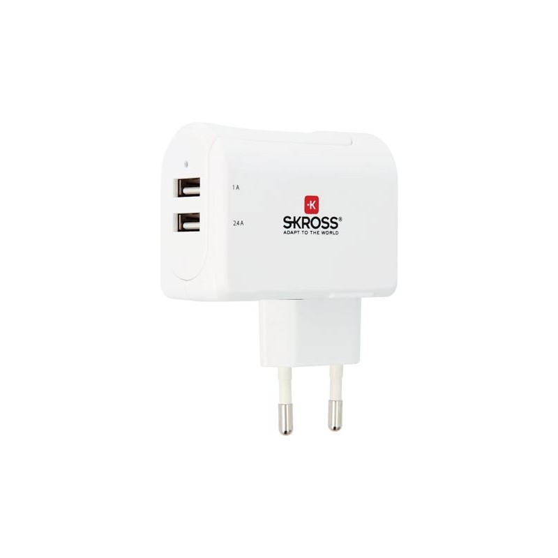 EURO USB 2 PORT CHARGER - 3.4 A