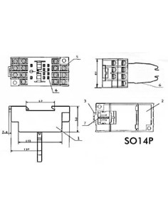 SOCKET FOR HEAVY-DUTY RELAY - 14 PINS - 15A 2