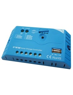 PWM SOLAR CHARGE CONTROLLER WITH USB OUTPUT - 10 A -...