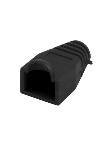 RJ45 MANCHON SOUPLE POUR FICHE MODULAIRE - NOIR