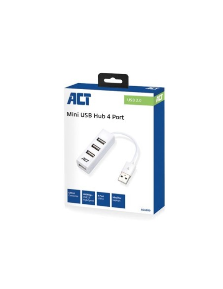 USB 2.0 Hub mini 4 port white
