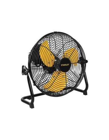 VENTILATEUR DE SOL - ACIER - Ø 30.5 cm - NOIR/JAUNE