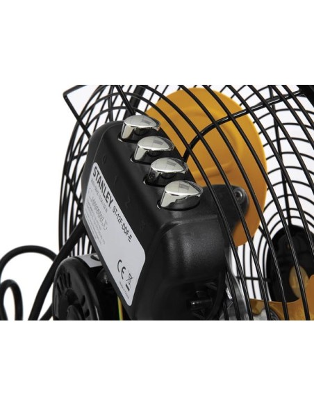 VENTILATEUR DE SOL - ACIER - Ø 30.5 cm - NOIR/JAUNE