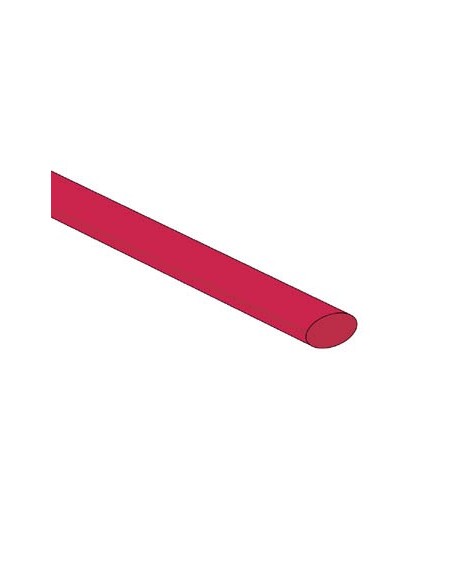 SHRINKABLE TUBE 6.4mm - RED - 50 PCS