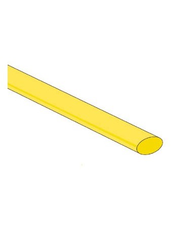 GAINE THERMORETRACTABLE 2:1 - 6.4mm - JAUNE - 50 PCS.