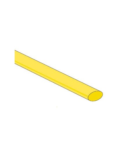 GAINE THERMORETRACTABLE 2:1 - 6.4mm - JAUNE - 50 PCS.