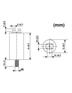 CONDENSATEUR DE MARCHE 15µF/450V