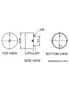 BUZZER POUR CI 3-20Vcc / 10mA 2