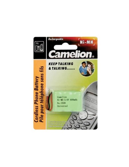 NiMH BATTERIJ VOOR DRAADLOZE TELEFOON 3.6V-600mAh (UNIVERSELE PLUG)