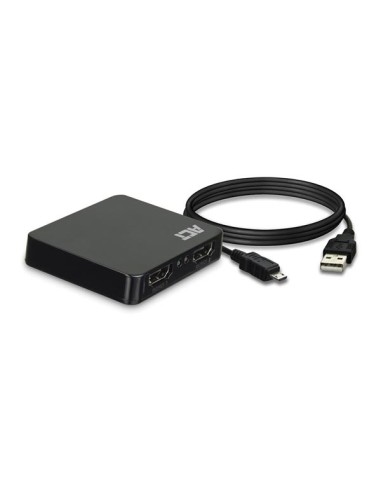 1 x 2 SPLITTER HDMI, 4K @ 30 Hz, ALIMENTACIÓN POR USB