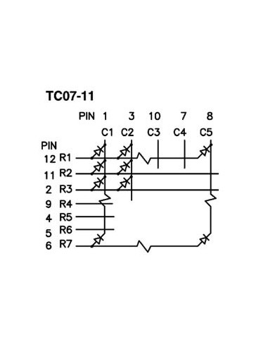 18mm DOT MATRIX DISPLAY COLUMN CATHODE RED