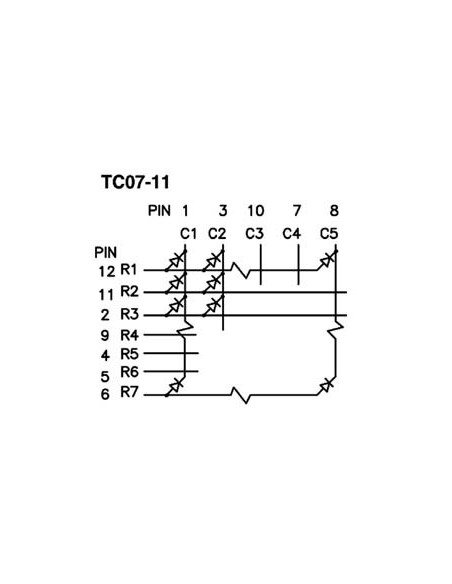 18mm DOT MATRIX DISPLAY GEMEINSAME KATHODE ROT