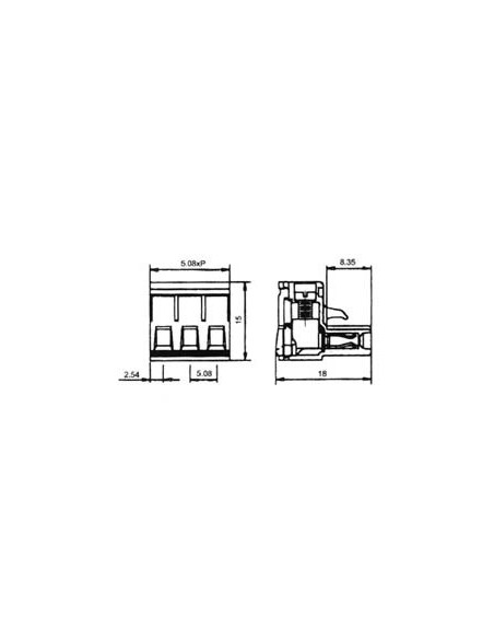 BORNIER FEMELLE EMBROCHABLE - 4 POLES