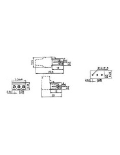 MALE SOCKET CONNECTOR - 2 POLES 2