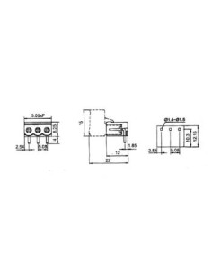 BORNIER MALE COUDE EMBROCHABLE - 2 POLES 2