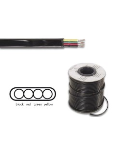 TELEFONKABEL 4 x 0.08mm SCHWARZ FLACH