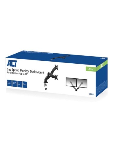 Monitor desk mount stand gas spring 2 Screens