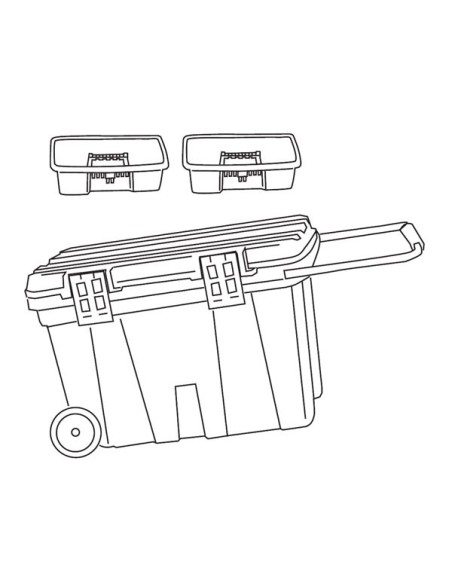 TAYG - Gereedschapskoffer - op Wieltjes - 775 x 472 x 493 mm - met Inlegbak