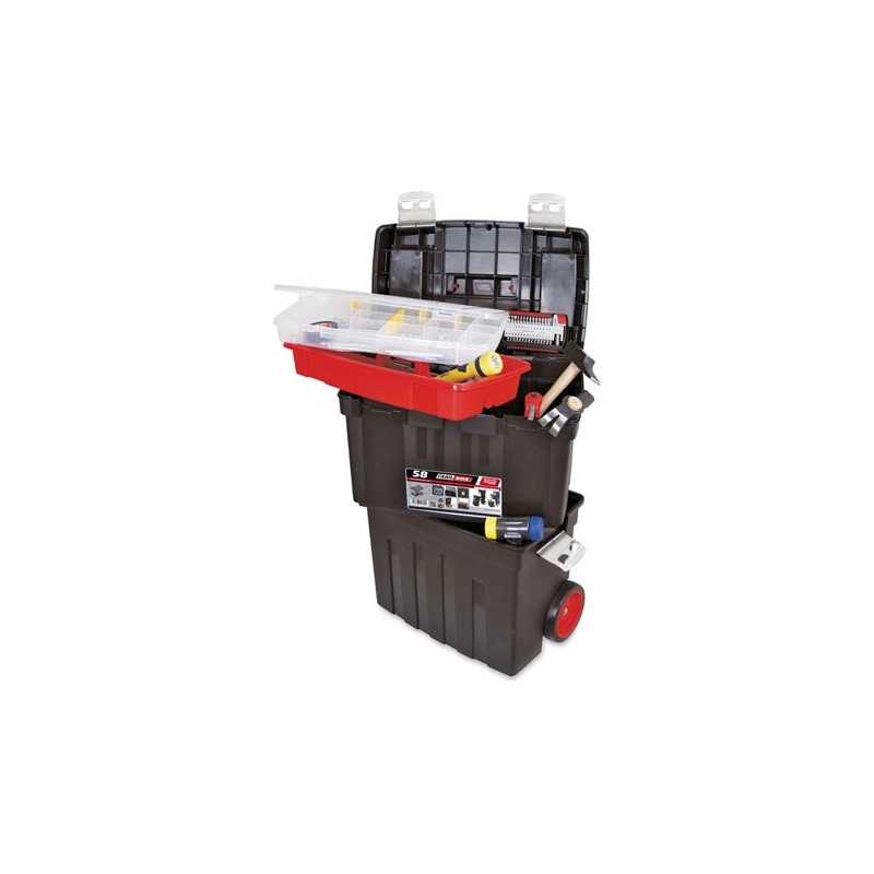 TAYG - Toolbox - On Wheels - 470 x 290 x 630 mm - with Tray and Box
