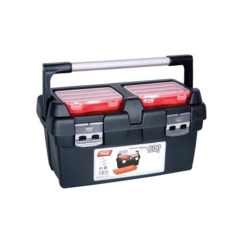 TAYG - Toolbox - 600 x 305 x 295 mm - with Tray & 3 Storage Boxes