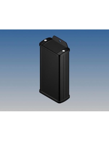 ALUMINIUM BEHUIZING - ZWART - 125 x 59.9 x 30.9 mm - met flens