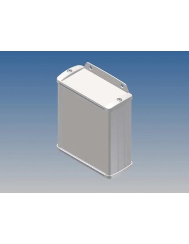 ALUMINIUM HOUSING - WHITE - 100 x 85.8 x 36.9 mm - with flange