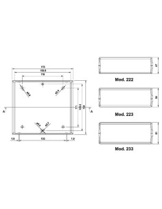 ABS-GEHÄUSE MODELL 'CAB.2' - HELLGRAU - 173 x 154 x 47 mm 2