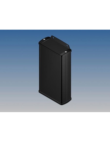 ALUMINIUM HOUSING - BLACK -160 x 85.8 x 36.9 mm - with flange