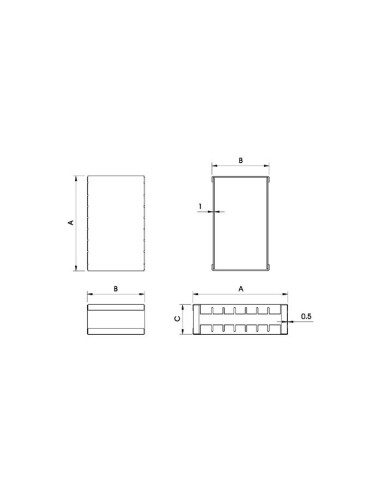 RFI DOUBLE ENCLOSURE - 161 x 50 x 26 mm