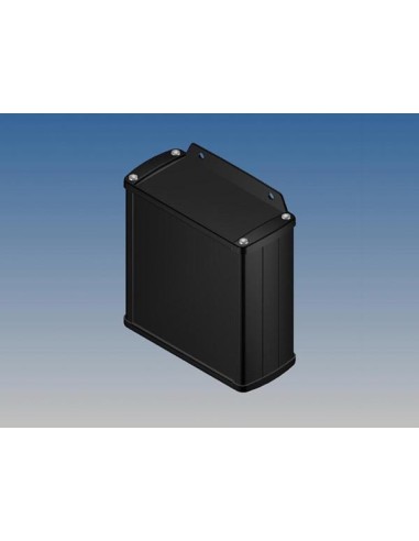 ALUMINIUM HOUSING - BLACK - 110 x 105.9 x 45.8 mm - with flange