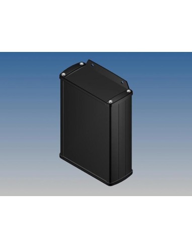 ALUMINIUM HOUSING - BLACK - 145 x 105.9 x 45.8 mm - with flange