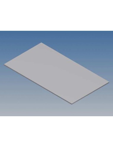 ALUMINIUMPLATTE FÜR 10002 / MC 12 - SILBER - 77 x 42,5 x 1 mm