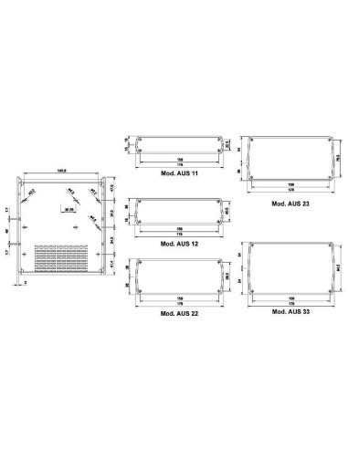 AUS ENCLOSURE - GREY - 198 x 178 x 90 mm
