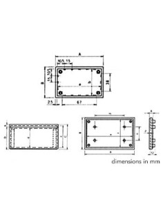 COVER ENCLOSURE - GREY - 85 x 56 x 41.4 mm