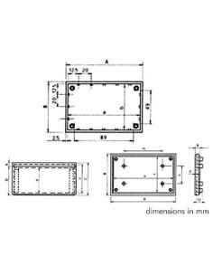 COVER ENCLOSURE - GREY - 110 x 70 x 53.9 mm