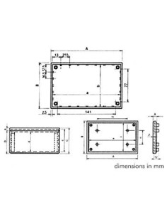 COVER ENCLOSURE - GREY - 160 x 96 x 66.9 mm