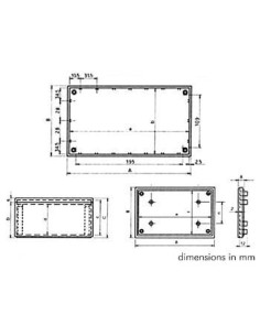COVER ENCLOSURE - GREY - 215 x 130 x 82.9 mm