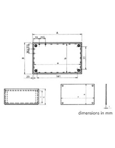 PLASTIC OPTATIVE BEHUIZING - PETROLEUMBLAUW 160 x 96 x 61mm