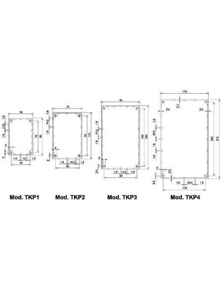 PLASTIC OPTATIVE ENCLOSURE - PETROL BLUE - 160 x 96 x 61 mm