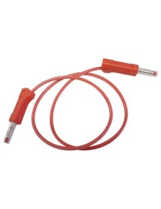 KABEL MET BANAANPLUGGEN / ROOD 50cm
