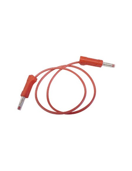 KABEL MET BANAANPLUGGEN / ROOD 50cm