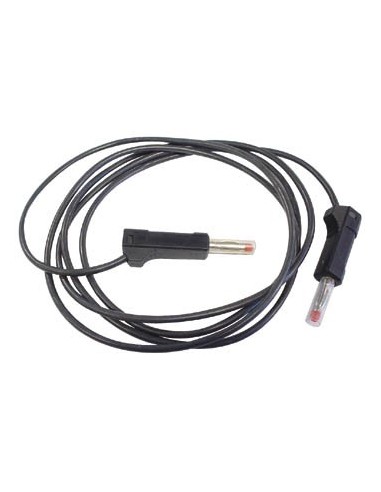 CABLE WITH BANANA PLUGS / BLACK 100 cm